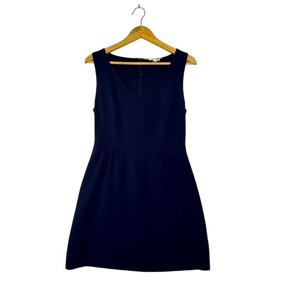 BODEN Blue Zip Back Sheath Dress Sleeveless Size 10 - Picture 3 of 14